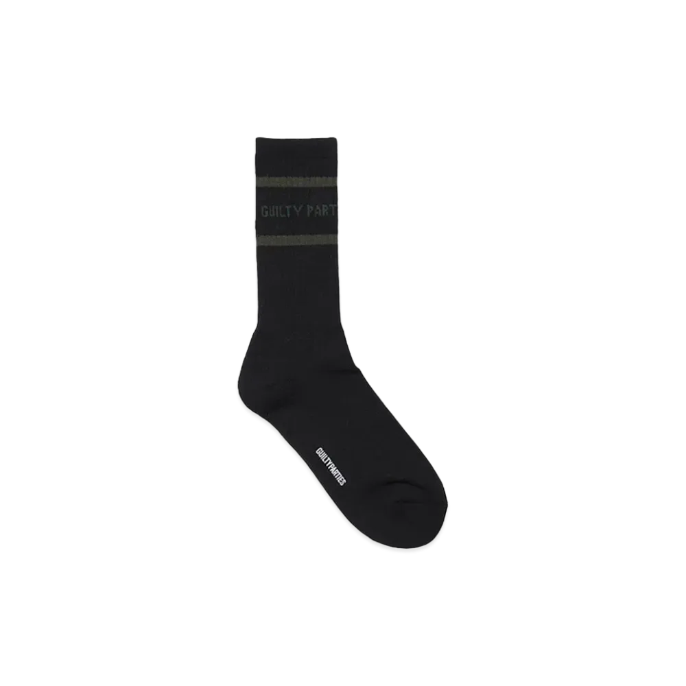 WACKO MARIA Logo Jacquard Socks "Black/Green"