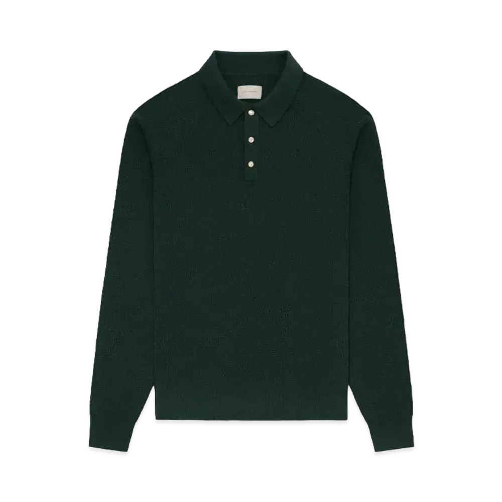 Aime Leon Dore Long-Sleeve Pearl Button Polo "Green"
