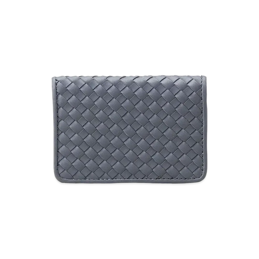 NEIGHBORHOOD 24SS Leather Mesh Card Case "Gray"