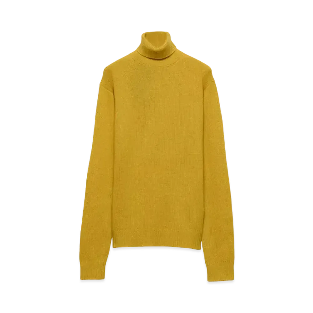 PRADA Men's Cashmere Turtleneck Sweater "Yellow"