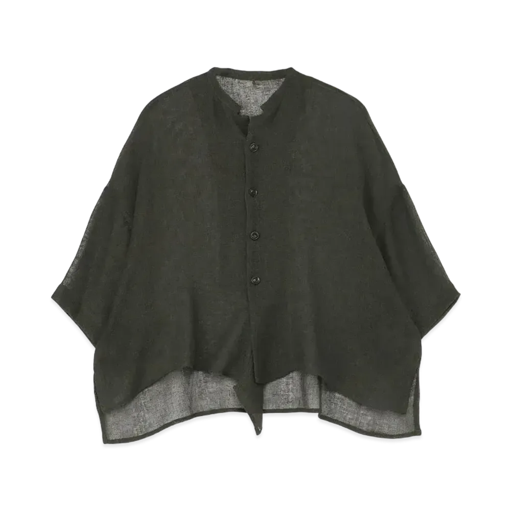 Yohji Yamamoto Y's LENO CLOTH BOX SHIRT "Khaki"