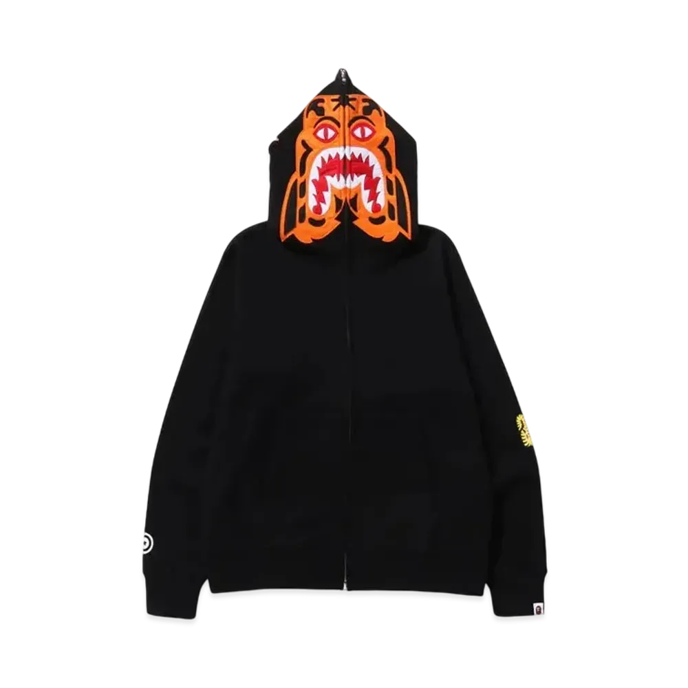 A BATHING APE Tiger Full Zip Hoodie "Black"