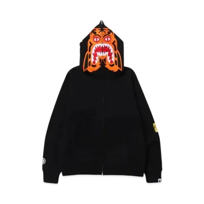 A BATHING APE Tiger Full Zip Hoodie "Black"