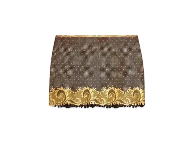 FENDI x Versace Fendace Studded Mini Skirt "Gold"