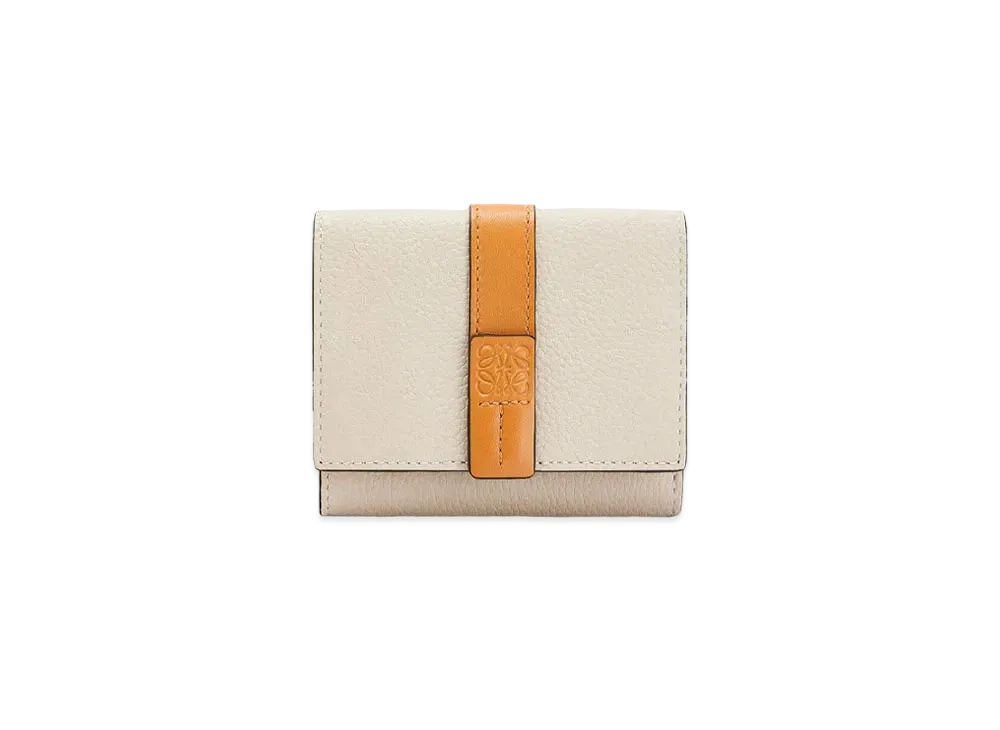 ロエベ トライフォールド ウォレット ソフトグレインカーフ "ライトオーツ / ハニー" 124.12AB41