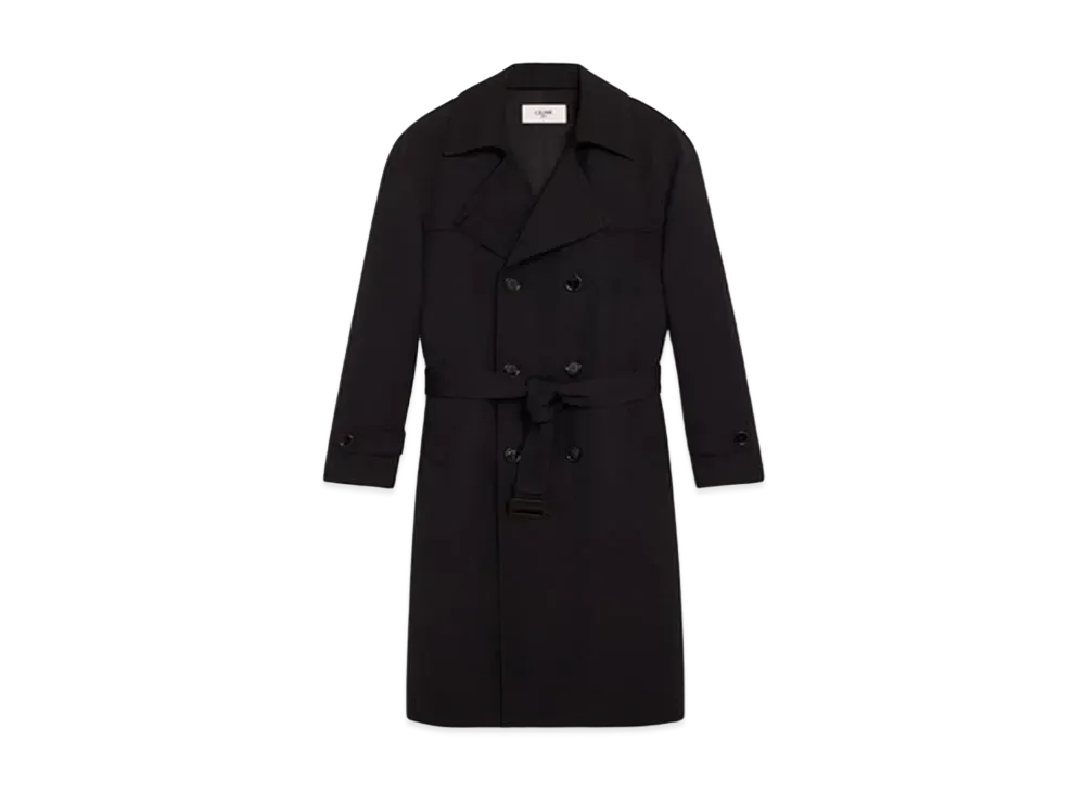CELINE Oversized Trench Coat / Japanese Gabardine "Black"