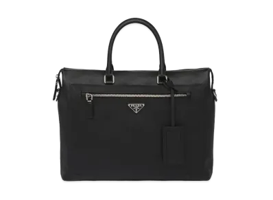 PRADA Saffiano Leather Tote Bag "Black"