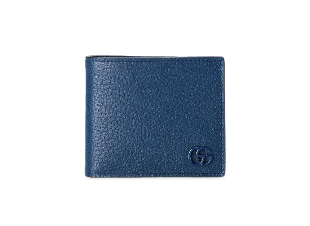 GUCCI Double G Leather Coin Wallet "Royal Blue"