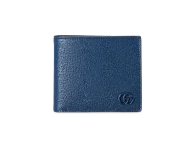 GUCCI Double G Leather Coin Wallet "Royal Blue"