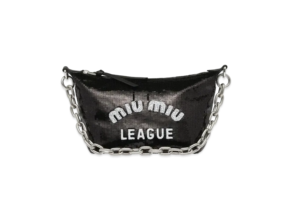 MIU MIU Miu Spirit Sequin Bag "Black"