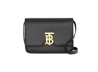 Burberry Small Leather TB Bag "Black"