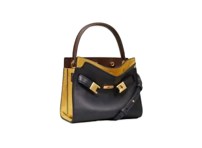 TORY BURCH Lee Radziwill Petit Double Bag "Tory Navy"