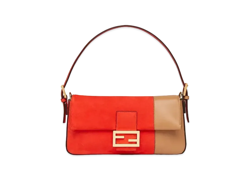 FENDI Baguette 1997 & Suede / Leather Bag "Red"