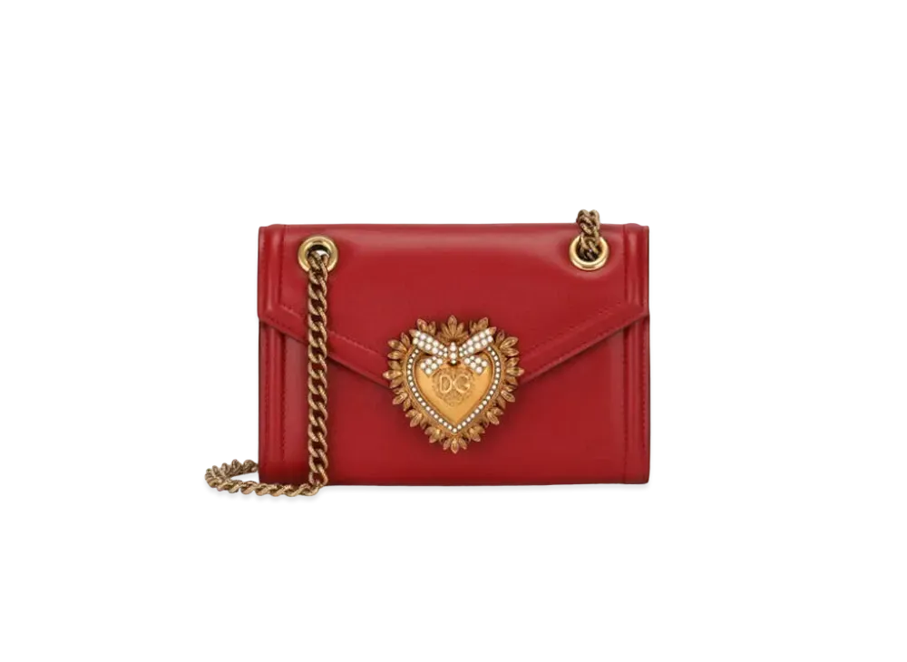 Dolce&Gabbana Devotion Mini Bag Smooth Calfskin "Poppy Red"