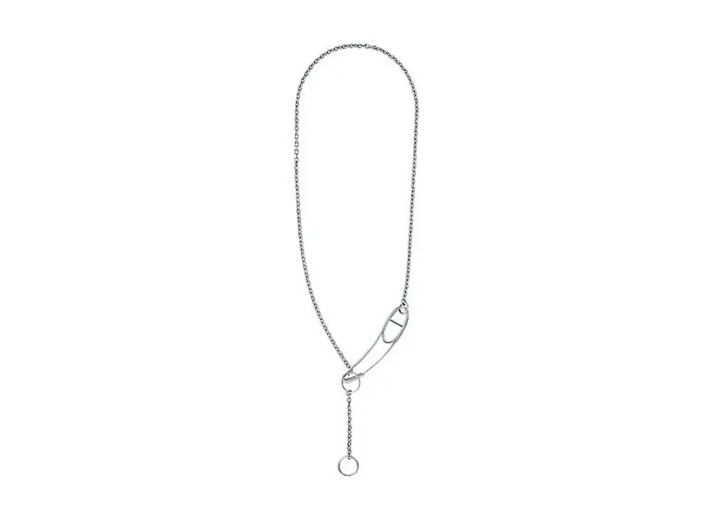 Hermes Chaine D'ancre Punk Necklace "Silver"