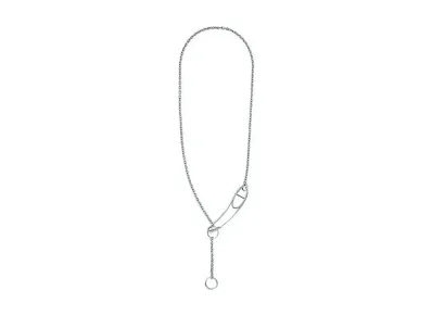 Hermes Chaine D'ancre Punk Necklace "Silver"