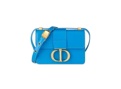 Dior 30 Montaigne Microbag Box Calfskin "Bright Blue"