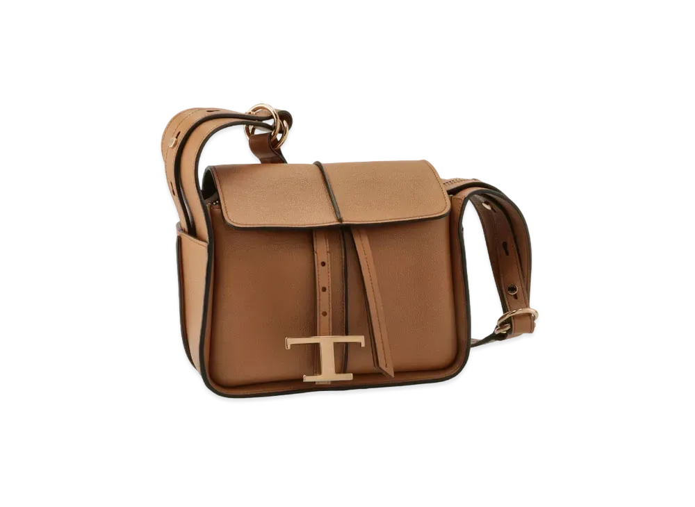 TOD'S T Timeles Leather Bag Mini "Brown"