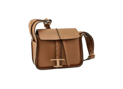 TOD'S T Timeles Leather Bag Mini "Brown"