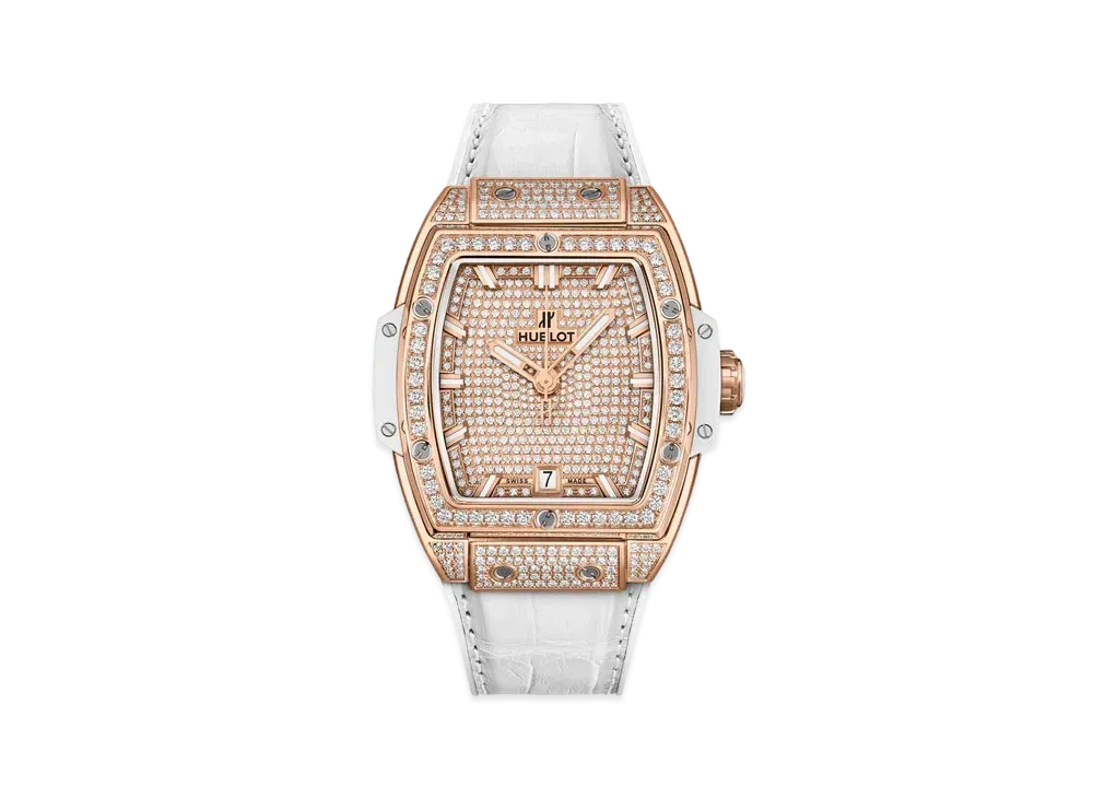 HUBLOT Spirit of Big Bang King Gold White Full Pave 39mm