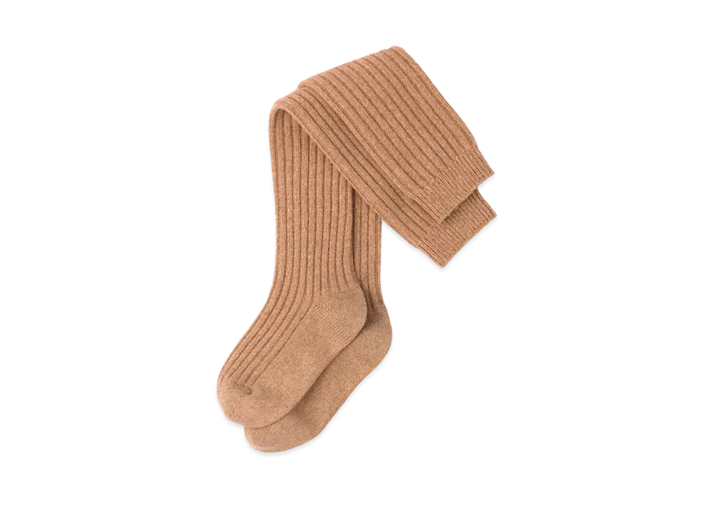 MIU MIU Wool x Cashmere Oberney Socks "Pale Pink/Camel"
