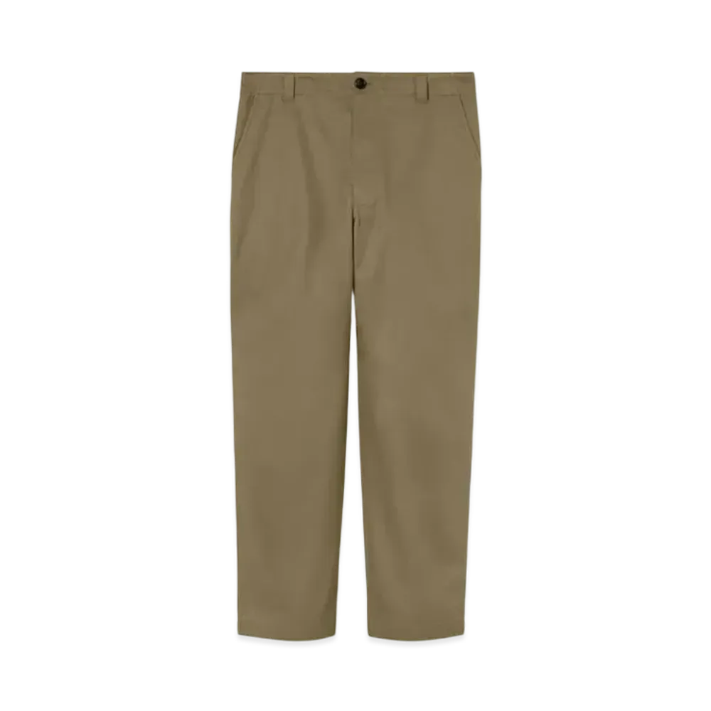 GUCCI Cotton Twill Pants With Web "Forest Green"