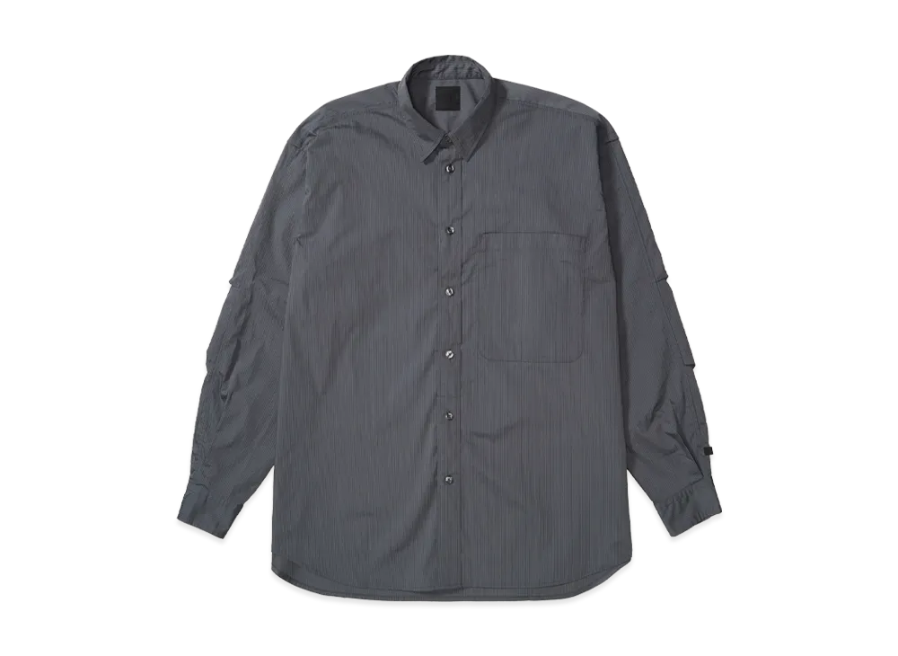DAIWA PIER39 Tech Regular Stripe Shirt L/S "Charcoal"