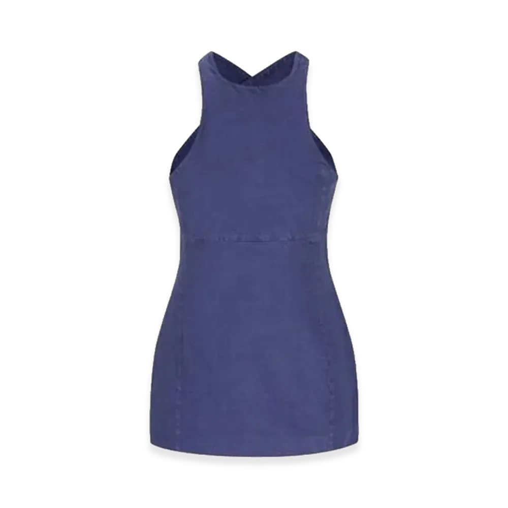 MIU MIU Women's Garment-Dyed Gabardine Mini Dress "Inchiostro"