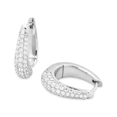 TOMWOOD Liz Hoop Pave "Silver"