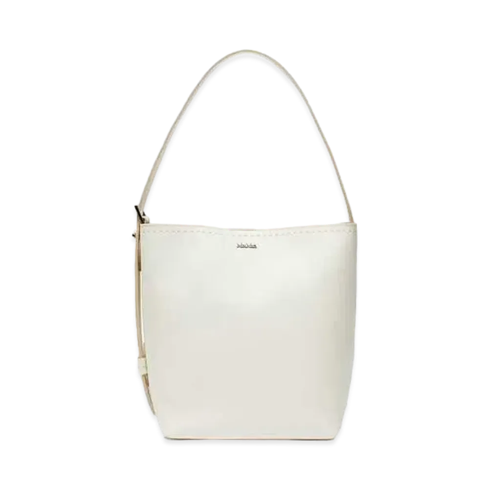 Max Mara Archetipo Calf Leather Shopping Bag "White"