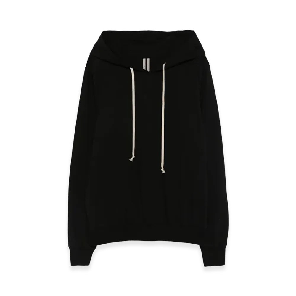 Rick Owens SS26 Temple Hoodie Heavy Jersey "Black/Milk"