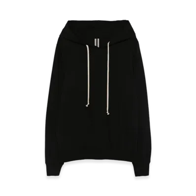 Rick Owens SS26 Temple Hoodie Heavy Jersey "Black/Milk"