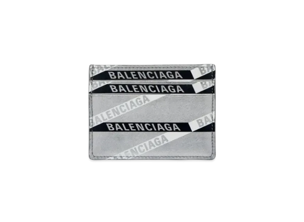 BALENCIAGA Everyday Letter Pattern Daily Style Multi-Card Slot Card Holder "Gray"