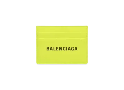 BALENCIAGA Everyday Multi-Card Slot Card Holder "Neon Green"