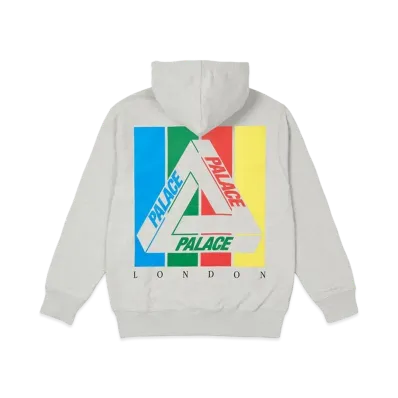 PALACE TRI-EMB HOOD "Grey Marl"