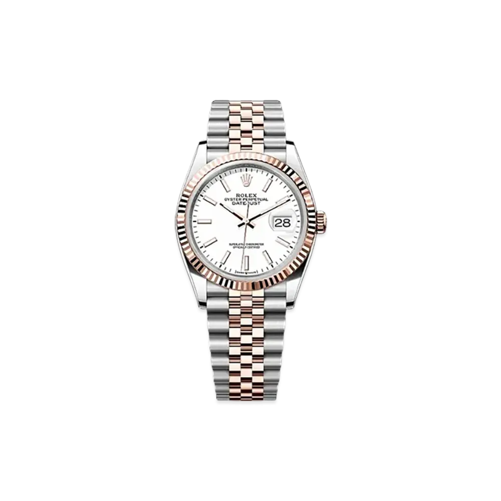 ROLEX Datejust 36 Oystersteel & Everose Gold "White"