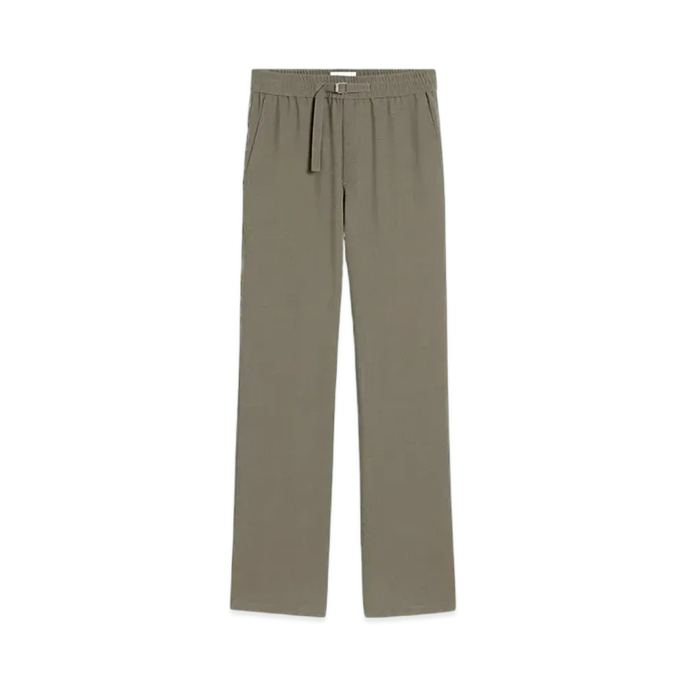 AMI PARIS Wool Straight-Fit Elastic Pants "GrisFume"