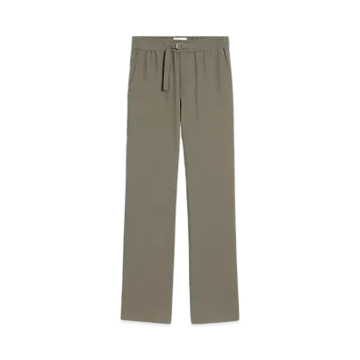 AMI PARIS Wool Straight-Fit Elastic Pants "GrisFume"