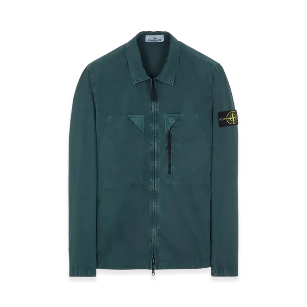 Stone Island 106WN Old Treatment Overshirt - 23SS "Bottle Green"