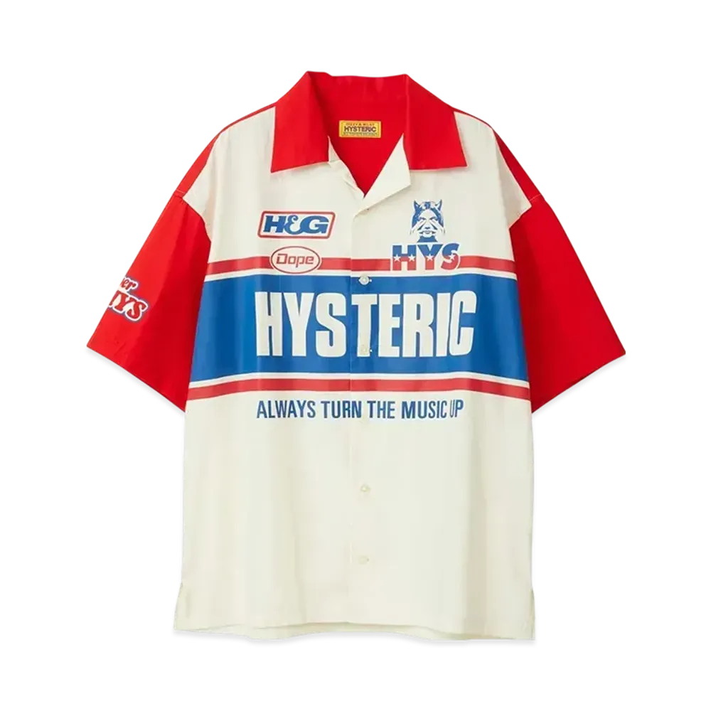 HYSTERIC GLAMOUR Hysteric Racing Shirt "Red"