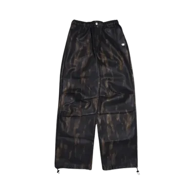 HTH vintage faux leather pants "BLACK"