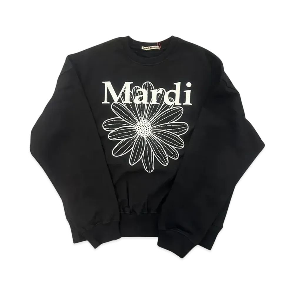 Mardi Mercredi Sweatshirt Flowermardi "Black White"