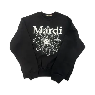 Mardi Mercredi Sweatshirt Flowermardi "Black White"