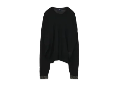Yohji Yamamoto Y's BASOLAN EXTRAFINE MERINO WOOL PATCHING KNIT "Black"