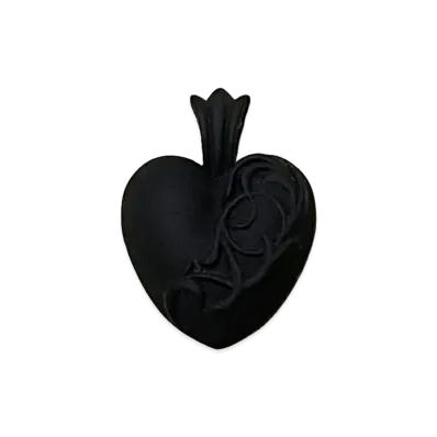 Chrome Hearts Rubber Heart Silicon Charm "Black"