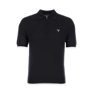 PRADA Wool Polo Shirt "Blue"