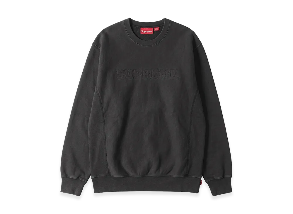 Supreme Embroidered Logo Crewneck "Black"