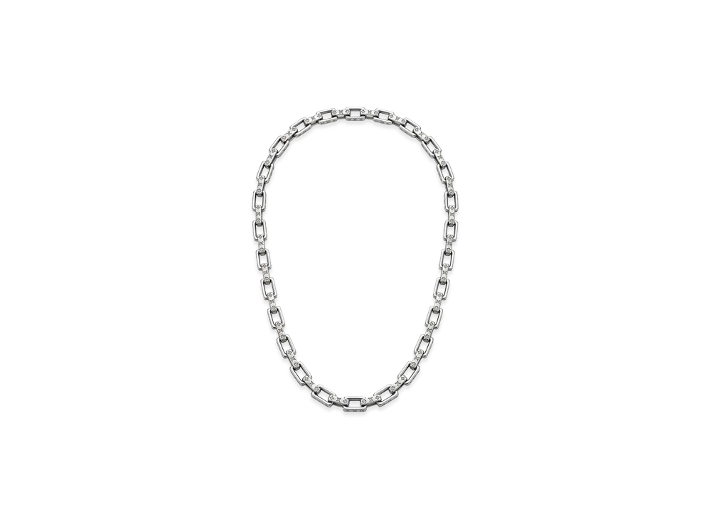 Louis Vuitton Mini Monogram Chain Collier "Silver"