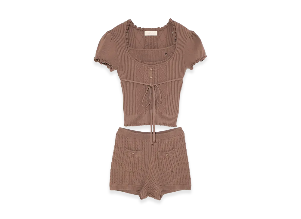 ANDMARY Women's Nara Frill Set Up "Brown"