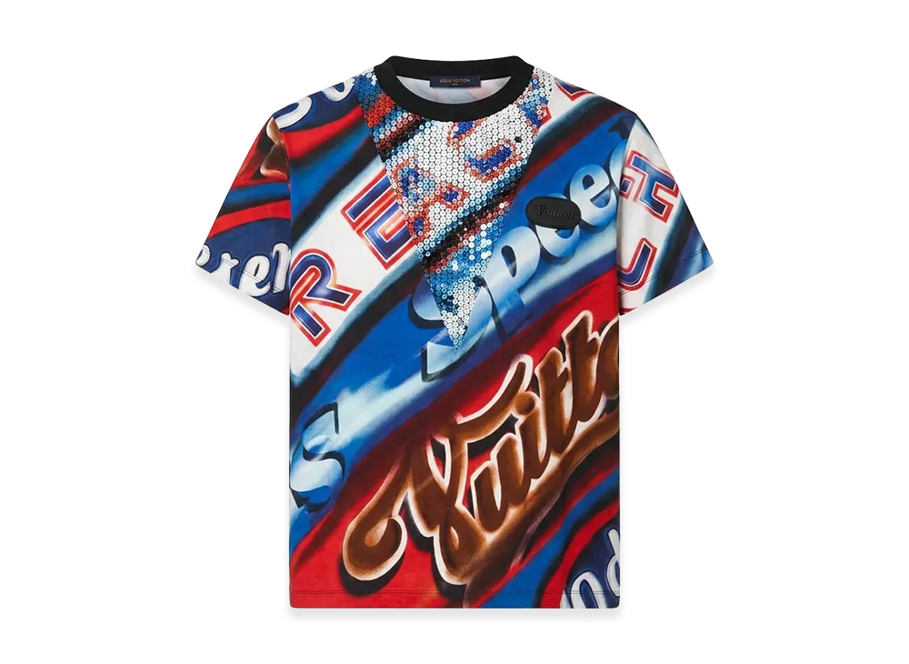 Louis Vuitton Graphic Print Statement T-Shirt "Red/Blue/Multi"